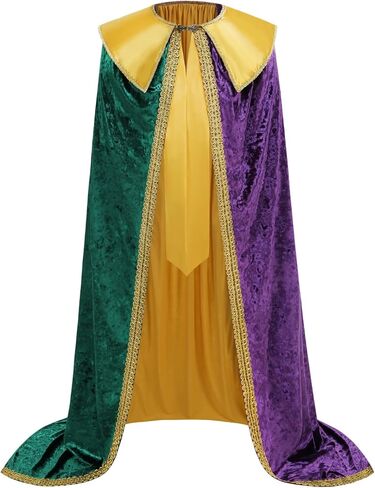 yolsun King costume cape for Kids Deluxe Adult Hooded Cloak, Full Length Halloween Velvet Cape in Saudi Arabia