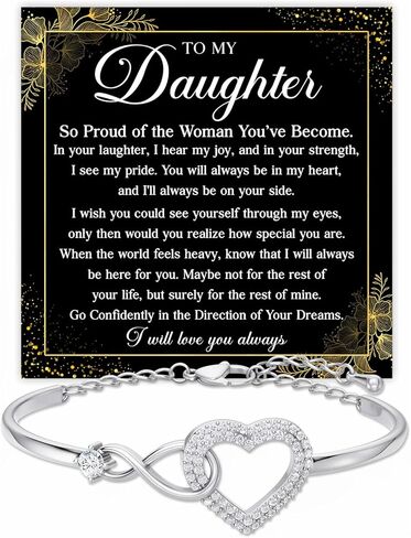 Graduation Bracelet Gift for Her Class of 2026, Heart Infinity Bracelet, Inspirational Graduation Jewelry for Daughter Sister Best Friend, College High School Graduate Keepsake in Saudi Arabia