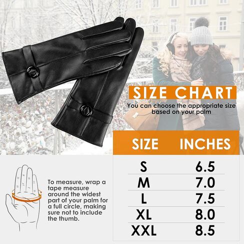 Dsane Womens Winter Leather Gloves Touchscreen Texting Warm Driving Lambskin Gloves for Christmas Gifts in Kuwait