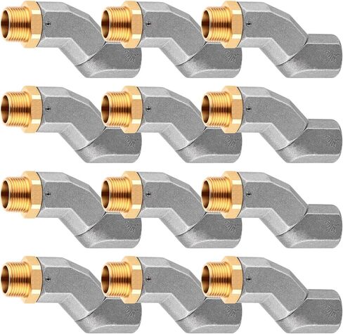 Yaocom 6 Pcs 3/4 Inch Fuel Hose Swivel NPT Fuel Hose Swivel Zinc Alloy 360 Rotating Connector Fuel Transfer Swivel for Fuel Nozzle Multi Plane Fuel Plane Swivel in Saudi Arabia