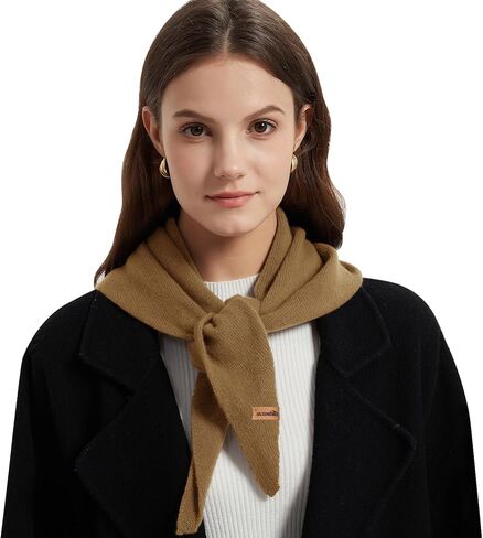ACUSHLA 100% ميرينو الصوف مثلث وشاح للنساء الشتاء الرقبة الجراب دفئا متماسكة مقنعين وشاح لينة الدافئة الرقبة التفاف in Kuwait