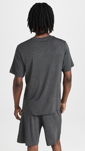 طقم بيجامة هنري مودال قصير للرجال من Eberjey، Charcoal Heather، M in Saudi Arabia