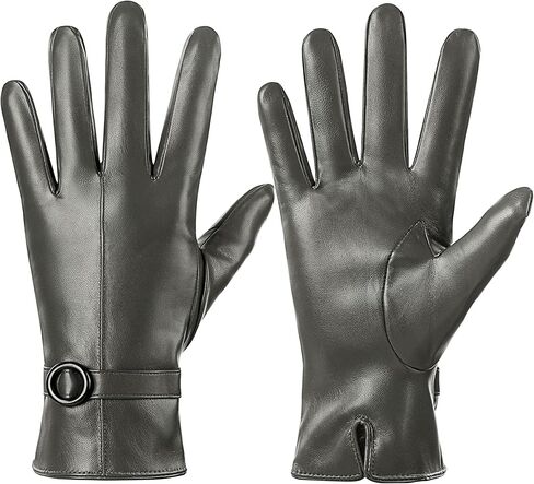 Dsane Womens Winter Leather Gloves Touchscreen Texting Warm Driving Lambskin Gloves for Christmas Gifts in Kuwait