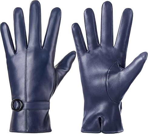 Dsane Womens Winter Leather Gloves Touchscreen Texting Warm Driving Lambskin Gloves for Christmas Gifts in Kuwait