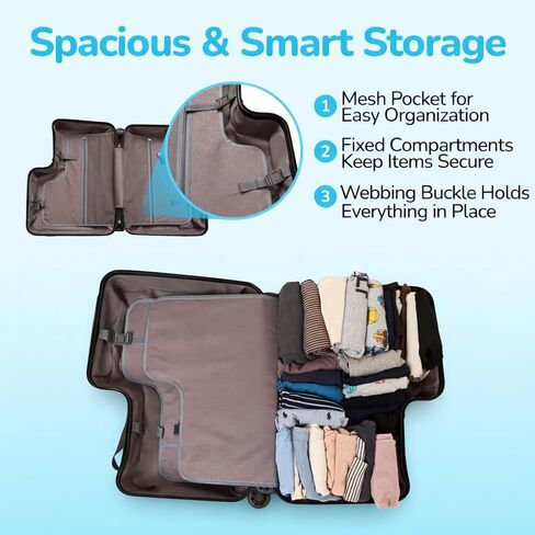 Ride-On Suitcase for Kids | Easy Travel 20" Carry-On Kids Ride On Luggage with Smooth Spinner Wheels in Saudi Arabia