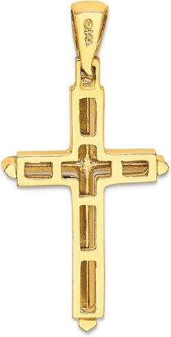 Jewelry Affairs 10k Yellow Gold Unisex Cross Charm Pendant in Saudi Arabia