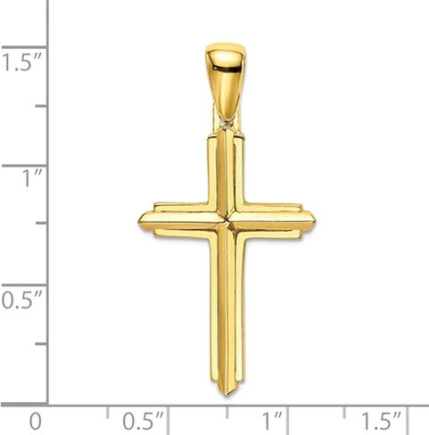 Jewelry Affairs 10k Yellow Gold Unisex Cross Charm Pendant in Saudi Arabia
