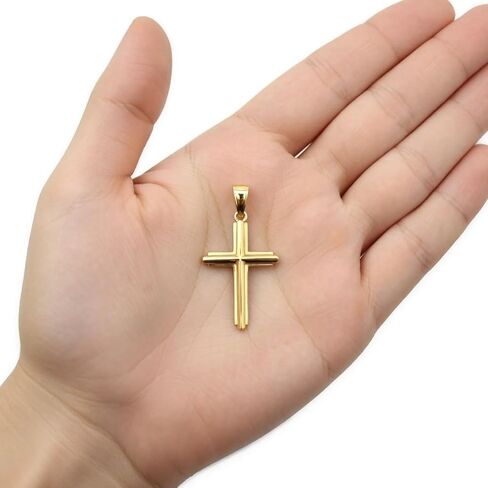 Jewelry Affairs 10k Yellow Gold Unisex Cross Charm Pendant in Saudi Arabia