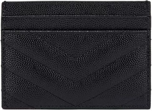 حاملة بطاقات، جلد أسود، شعار ذهبي، محفظة صغيرة الحجم in Kuwait