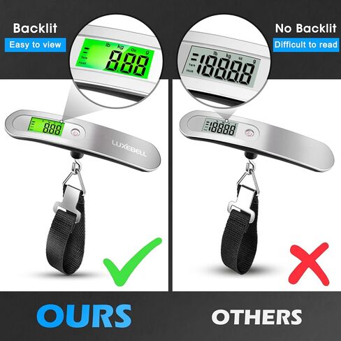 Digital Luggage Scale Vacation Travel Essentials Accessories Gifts for Traveler Portable Suitcase Handheld Weight Scale 110 lbs Hanging Baggage Travel Must Haves in Saudi Arabia