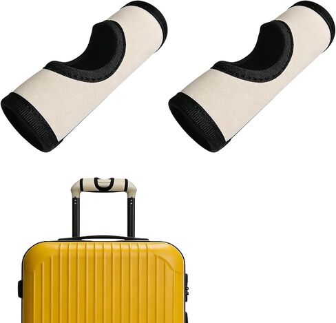 2 Pcs Hollow Neoprene Luggage Handle Wrap, Grip Cover Protector, Suitcase Identifiers for Travel Bags and Carry-Ons (Black) in Kuwait