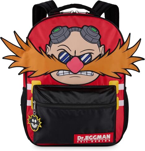AI ACCESSORY INNOVATIONS Sonic The Hedgehog Backpack for Boys & Girls, Shadow 16 Inch Schoolbag with 3D Features, Durable School Bag for Kids in Kuwait
