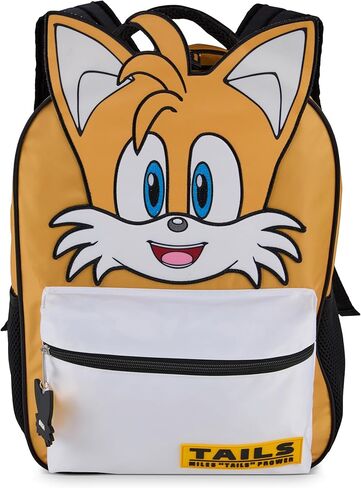 AI ACCESSORY INNOVATIONS Sonic The Hedgehog Backpack for Boys & Girls, Shadow 16 Inch Schoolbag with 3D Features, Durable School Bag for Kids in Kuwait