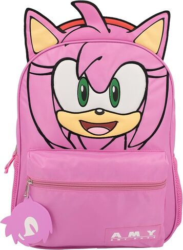AI ACCESSORY INNOVATIONS Sonic The Hedgehog Backpack for Boys & Girls, Shadow 16 Inch Schoolbag with 3D Features, Durable School Bag for Kids in Kuwait