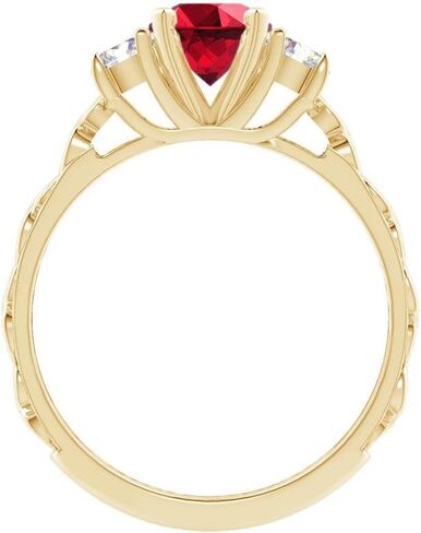 خاتم خطوبة من الذهب الأصفر عيار 14 قيراط دائري من 1 إلى 6 قيراط وأحجار كريمة مزروعة في مختبرات مختبرية وخاتم ألماس مصنع في مختبرات مختبرية (مركز 1 قيراط، جودة الإرث AAAA) in Kuwait