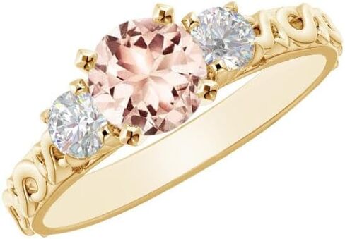 خاتم خطوبة من الذهب الأصفر عيار 14 قيراط دائري من 1 إلى 6 قيراط وأحجار كريمة مزروعة في مختبرات مختبرية وخاتم ألماس مصنع في مختبرات مختبرية (مركز 1 قيراط، جودة الإرث AAAA) in Kuwait