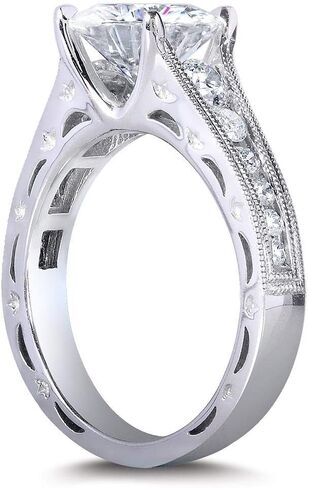 Kobelli Moissanite & Channel Bridal Ring Set 14k White Gold in Saudi Arabia