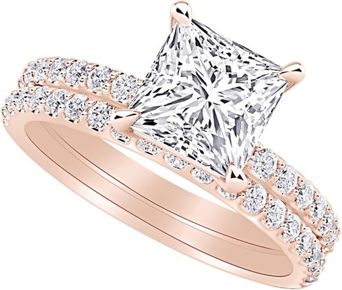 هيوستن دايموند ديستريكت 1 إلى 6 قيراط Princess LAB GROWN Diamond ومجموعة LAB GROWN Diamond لحفلات الزفاف (جودة الإرث AAAA) in Kuwait