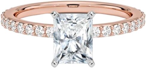 1-5 قيراط مشع قطع IGI خاتم الماس نمت مختبر 10K 14K 18K الصلبة الذهب خاتم الخطوبة هالة الماس الزفاف خاتم الزفاف الذكرى عيد الميلاد الدائري للنساء (E-F اللون VVS2 الوضوح) in Kuwait