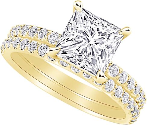 هيوستن دايموند ديستريكت 1 إلى 6 قيراط Princess LAB GROWN Diamond ومجموعة LAB GROWN Diamond لحفلات الزفاف (جودة الإرث AAAA) in Kuwait