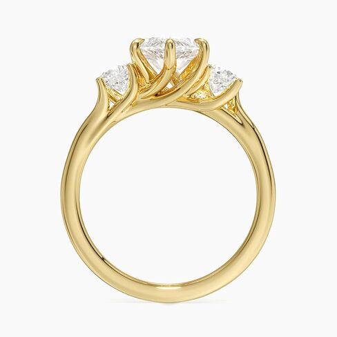 1.5 CT Three Stone Lab Grown Diamond Ring for Women | Solitaire Engagement Rings Wedding Band for Her (E-F, VVS1/VVS2, 10K/14K/18K Solid Gold, 4-12) in Kuwait