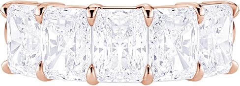 1-5 قيراط (ctw) ذهب أبيض عيار 14 قيراط مستدير من الماس للسيدات من LAB GROWN Diamond للسيدات 5 أحجار لذكرى الزفاف مجموعة فاخرة (D-E Color VS1-VS2 Clarity) in Kuwait