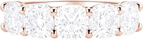 1-5 قيراط (ctw) ذهب أبيض عيار 14 قيراط مستدير من الماس للسيدات من LAB GROWN Diamond للسيدات 5 أحجار لذكرى الزفاف مجموعة فاخرة (D-E Color VS1-VS2 Clarity) in Kuwait