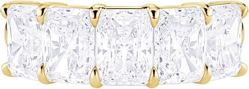 1-5 قيراط (ctw) ذهب أبيض عيار 14 قيراط مستدير من الماس للسيدات من LAB GROWN Diamond للسيدات 5 أحجار لذكرى الزفاف مجموعة فاخرة (D-E Color VS1-VS2 Clarity) in Kuwait