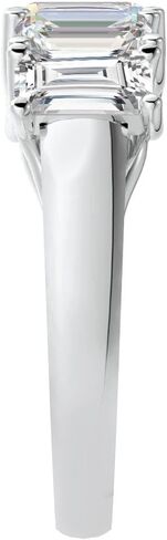 هيوستن دايموند ديستريكت 1 إلى 6 قيراط LAB GROWN Emerald Cut 5 Stone Ring Diamond مجموعة قيمة خاتم الزفاف (E-F Color VS1-VS2 Clarity) in Kuwait