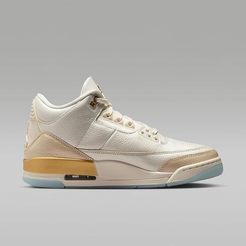 حذاء Air Jordan 3 Retro Sail and Pale Ivory للنساء (شراع/عاجي شاحب/ذهبي معدني/ذهبي الفريق) in Kuwait