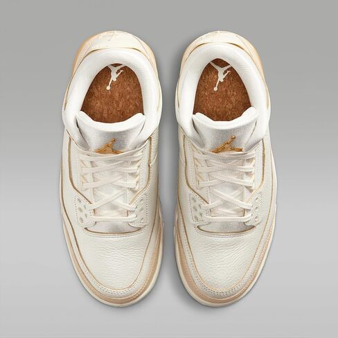 حذاء Air Jordan 3 Retro Sail and Pale Ivory للنساء (شراع/عاجي شاحب/ذهبي معدني/ذهبي الفريق) in Kuwait