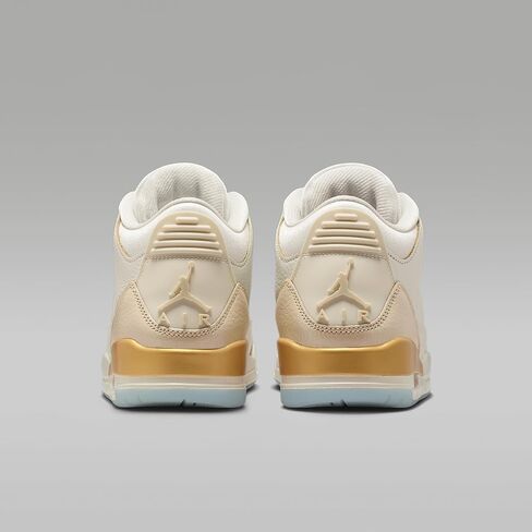 حذاء Air Jordan 3 Retro Sail and Pale Ivory للنساء (شراع/عاجي شاحب/ذهبي معدني/ذهبي الفريق) in Kuwait