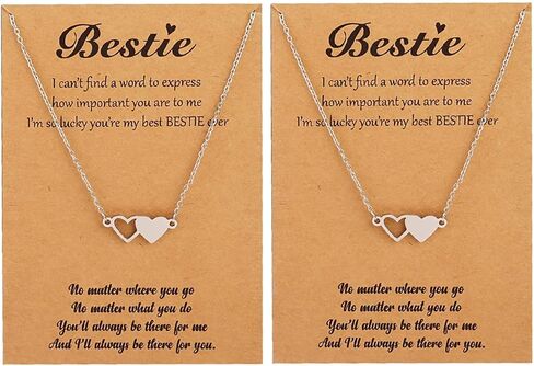 HUASAI 2/3/4/5 Bff Necklace for Girls Trendy Best Friend Necklace Friendship Necklaces Heart Matching Sister Necklaces for Teen Girls Stocking Stuffers for Christmas Gifts in Saudi Arabia