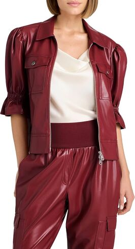 Cinq à Sept womens Lite Vegan Leather Holly Jacket in Saudi Arabia