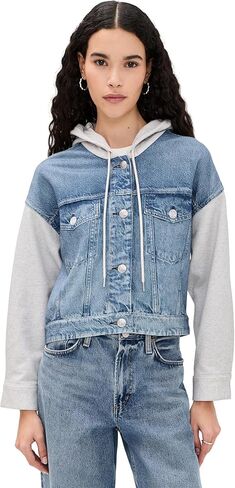 rag & bone Women's Miramar Terry Combo Hooded Jacket in Saudi Arabia