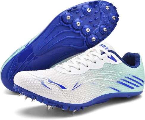 New Upgrade Track and Field Shoes for Men Women Girls Boys 8 Spikes Sneakers Outdoor Professional Running Nail Spikes Shoes Sprint Racing Running Jumping Shoes Boys Grils in Saudi Arabia