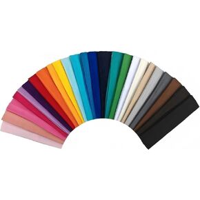25 Pack Headbands for Women 25 Colors Head Bands for Women's Hair, Non Slip Stretchy Elastic Headbands for Yoga Running Gym in Saudi Arabia