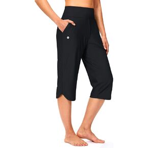 G Gradual Women's Swim Capri Pants 18'' High Waisted Long Board Shorts UPF 50+ Modest Swimsuits Pants with Pockets No Liner in Saudi Arabia