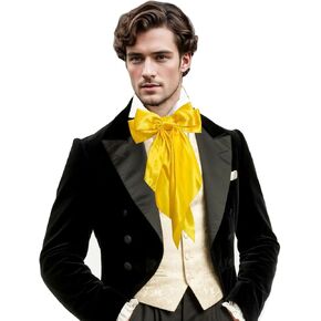 وشاح رجالي من عصر النهضة Jabot Cravat، ربطة عنق أسكوت للرجال بياقة زفاف على الطراز الفيكتوري الإدواردي الغربي in Kuwait
