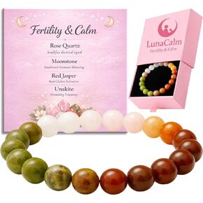 Bracelet Fertility for Women - Pregnancy Gift for First-Time Mom, Natural Crystal Stretch Bracelet, The Gentle Companion, Mothers Day Jewelry in Saudi Arabia