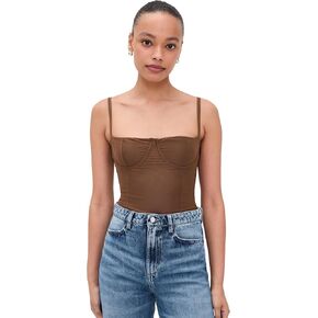 Good American Women's Mesh Bustier Thong Bodysuit in Saudi Arabia