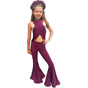 ARILANA Selena Costume for Girls Purple Jumpsuit Birthday Party Halloween Outfit in Saudi Arabia