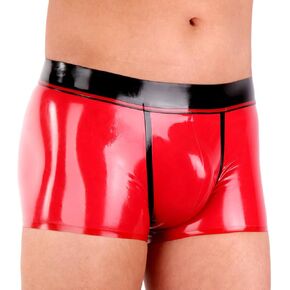 IOKUKI Latex Boxer Briefs Men,Latex Shorts Rubber Handmade Panties for Cosplay Club Costumes in Kuwait