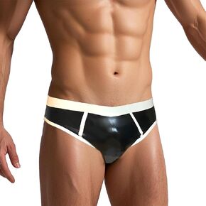 IOKUKI Latex Rubber Briefs for Men,Latex Handmade Boxershorts Club Theme Party Shorts Costumes in Kuwait