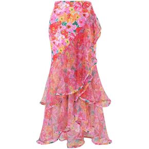 Women's Sexy Printed Instagram-Style Swimwear High-Waisted Three-Piece Set Slim-Fit Beachwear in Kuwait