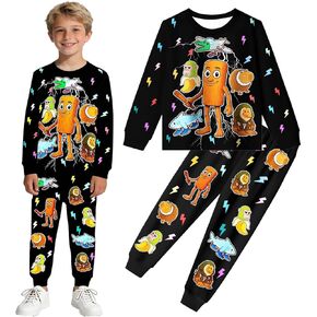 Boys Funny Brain 67 Meme Pants Shirt Set Kids Long Sleeve Casual Clothes Outfits in Saudi Arabia