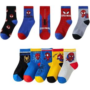 Spider boys socks,10-Pack Breathable Comfort Decorative Socks for kids boys girls in Saudi Arabia