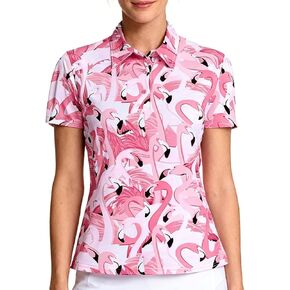 Funny World Womens Golf Shirt Moisture Wicking Quick Dry Polo Shirts Short Sleeve Tennis Outfits in Saudi Arabia