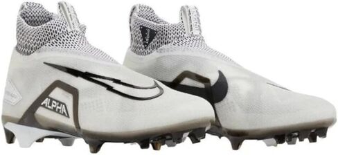 حذاء كرة القدم Nike Alpha Menace Elite 3 Mid للرجال باللون الأبيض والأسود والبني CT6648-100 مقاس 13 متوسط ​​أمريكي in Kuwait