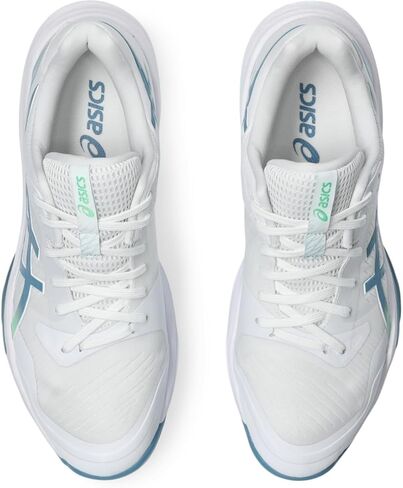ASICS Men's Sky Elite FlyteFoam 3 Volleyball Shoes, 12, White/SABA Blue in Saudi Arabia